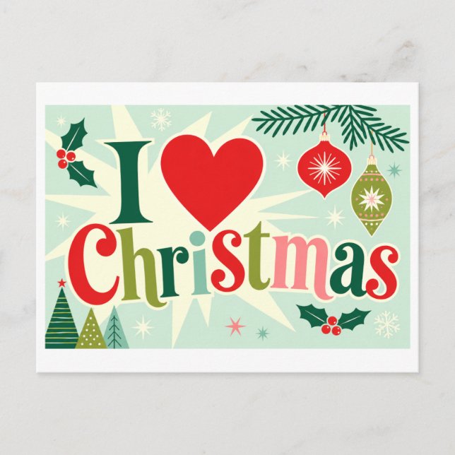 Cartão Postal "Eu [Coração] Natal" (Frente)