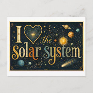 Cartão Postal "Eu [Coração] o Sistema Solar"