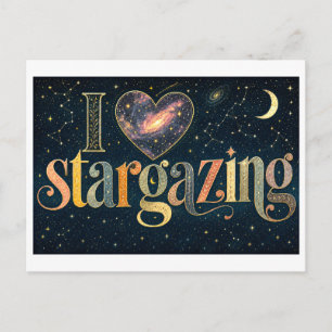 Cartão Postal "Eu [Coração] Observo as Estrelas"