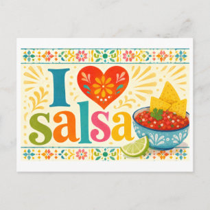 Cartão Postal "Eu [Coração] Salsa"