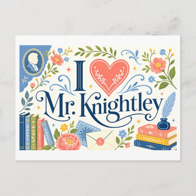 Cartão Postal "Eu [Coração] Sr. Knightley" (Frente)
