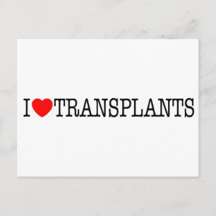 Cartão Postal Eu coração transplantes