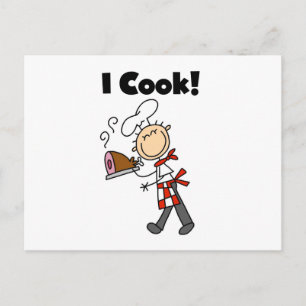 Cartão Postal Eu Cozinho - Chef Masculino
