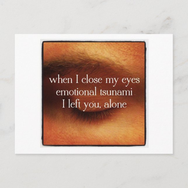 Cartão Postal Eu Deixei Você Sozinha (Frente)