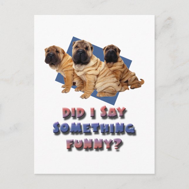 Cartão Postal Eu disse algo engraçado (Frente)