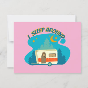 Cartão Postal Eu Dormi Em Volta De Camper Van Camping Explorer N