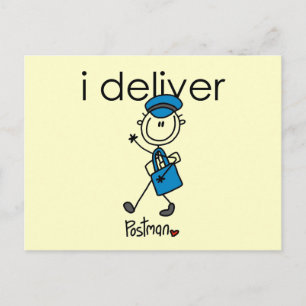 Cartão Postal Eu Entrego Carteiro