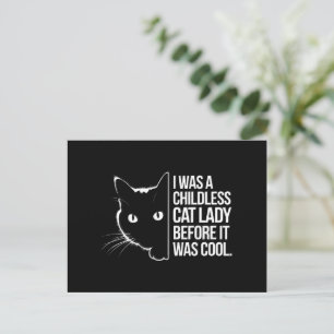 Cartão Postal Eu era uma moça de gatos infantil antes de ser Leg