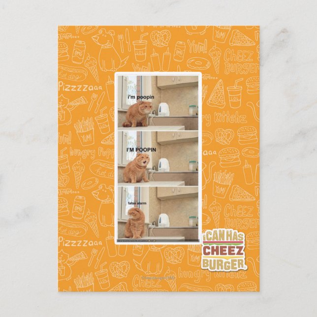 Cartão Postal Eu estou fazendo cocô! (Frente)