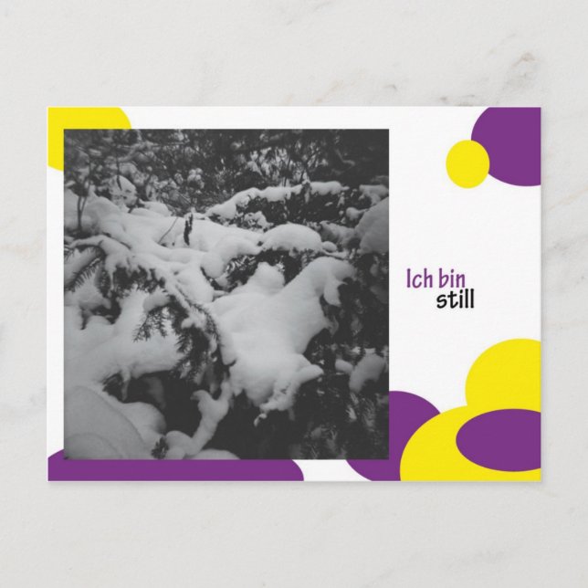 Cartão Postal eu estou quieto (Frente)