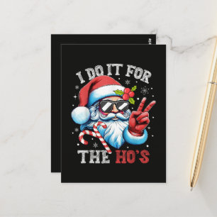 Cartão Postal Eu Faço Isso Para as Puta's Natal Divertido Papai