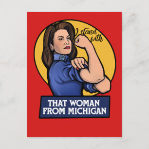 Cartão Postal Eu fico com aquela mulher de Michigan