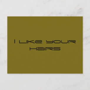 Cartão Postal Eu gosto dos seus cabelos, citação de Orphan Black