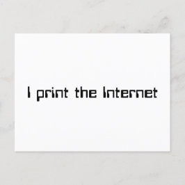 Cartão Postal Eu impressão a Internet