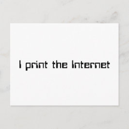 Cartão Postal Eu impressão a Internet