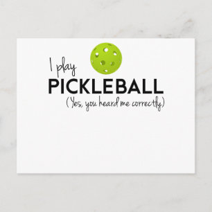 Cartão Postal Eu jogo picleball