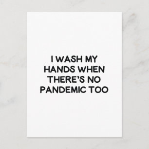 Cartão Postal Eu Lavo As Mãos