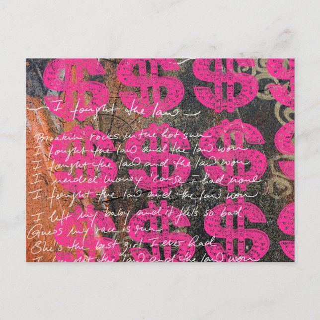 Cartão Postal Eu Lutei Contra A Lei (Frente)