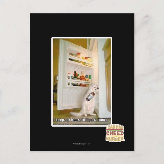 Cartão Postal Eu mantenho nossa cerveja (Frente)