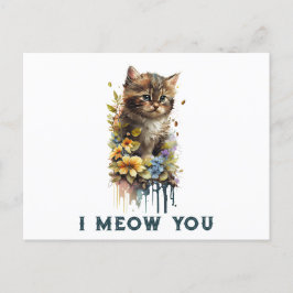 Cartão Postal Eu Miau Você Gatinha