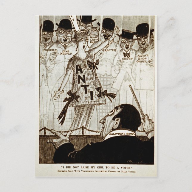 Cartão Postal Eu não criei minha garota para ser eleitora (Frente)