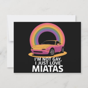 Cartão Postal Eu não sou Gay, eu apenas amo Miatas LGBT Rainbow