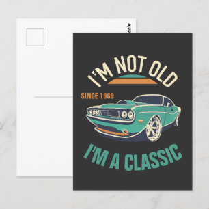 Cartão Postal Eu não sou velho, sou um Carro vintage clássico