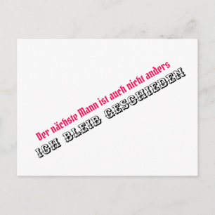 Cartão Postal Eu permaneço divorciado