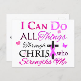 Cartão Postal Eu posso fazer tudo através do CRISTO