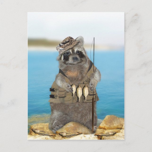 Cartão Postal Eu Preferencialmente A Pescar (Frente)