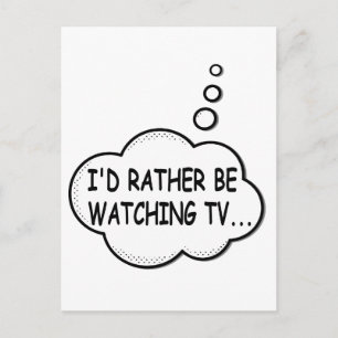 Cartão Postal Eu Preferencialmente De Assistir TV