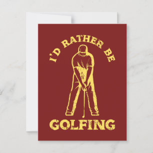 Cartão Postal Eu Preferencialmente De Golfe Engraçado.