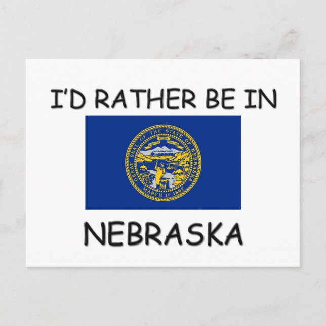 Cartão Postal Eu preferencialmente em Nebraska (Frente)
