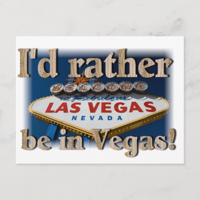 Cartão Postal Eu Preferencialmente Em Vegas! (Frente)