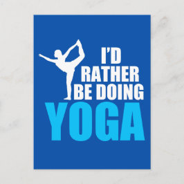Cartão Postal Eu Preferencialmente Fazendo Yoga