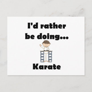 Cartão Postal Eu preferencialmente fazer Karate