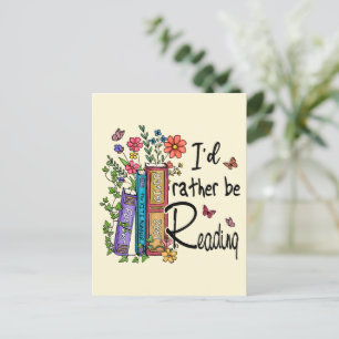 Cartão Postal Eu Preferencialmente Lendo