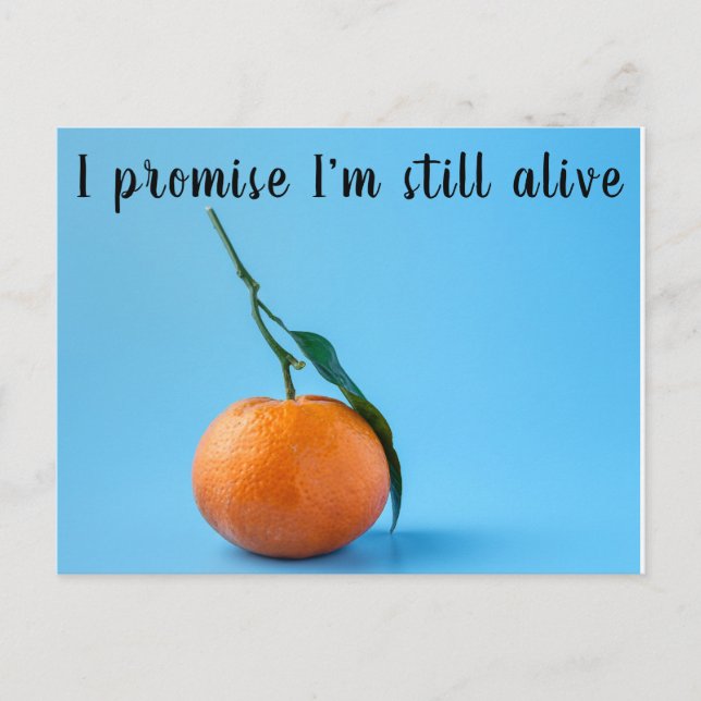 Cartão Postal Eu prometo que ainda estou vivo (Frente)