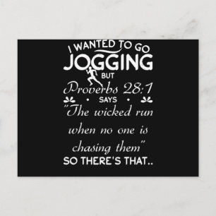 Cartão Postal Eu Queria Ir Corrida Mas Proverbs Bíblia Verse