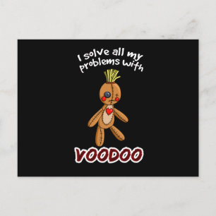 Cartão Postal Eu resolvo todos os meus problemas com Voodoo