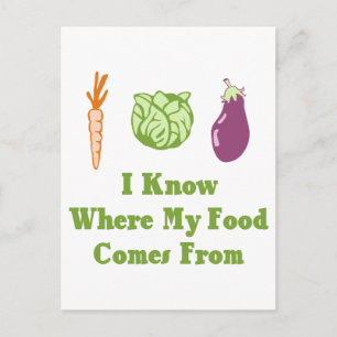 Cartão Postal Eu Sei De Onde Vem Minha Comida