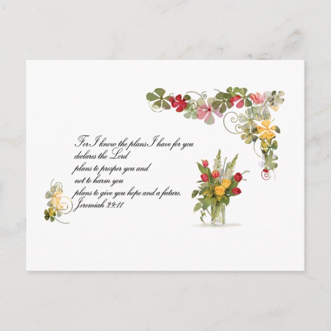 Cartão Postal Eu sei os planos para você (Frente)