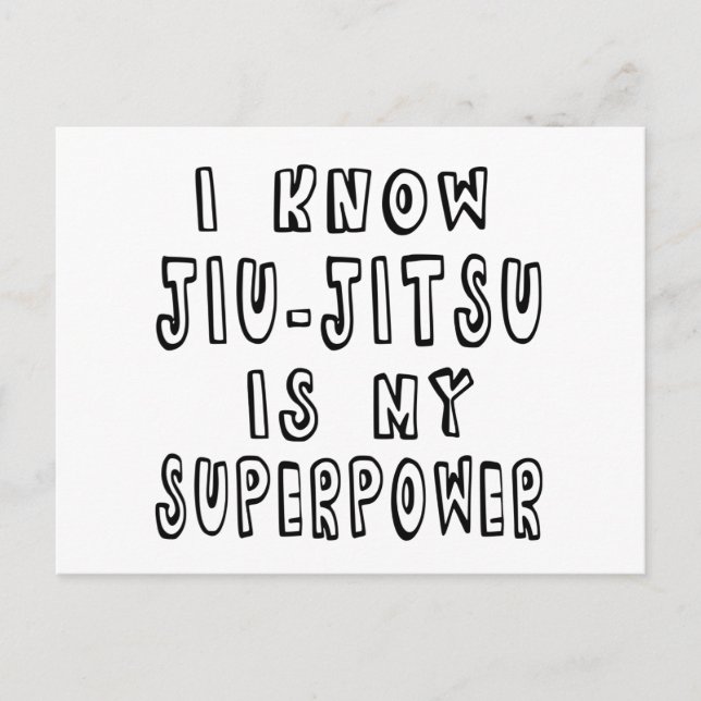 Cartão Postal Eu Sei Que Jiu-Jitsu É Meu Superpoder (Frente)