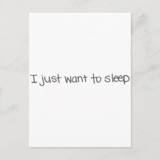 Cartão Postal Eu só quero dormir
