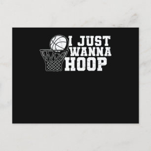 Cartão Postal Eu Só Quero Hoop Design de basquetebol