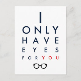 Cartão Postal Eu Só Tenho Olhos Para Você - Óculos Claros