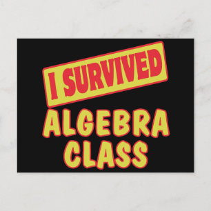 CARTÃO POSTAL EU SOBREVIVI À AULA DE ÁLGEBRA