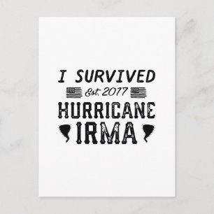 Cartão Postal Eu Sobrevivi ao Furacão Irma