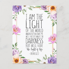 Cartão Postal Eu Sou a Luz do Mundo, João 8:12