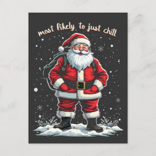 Cartão Postal Eu sou apenas uma Cara de Natal Papais noeis de fr